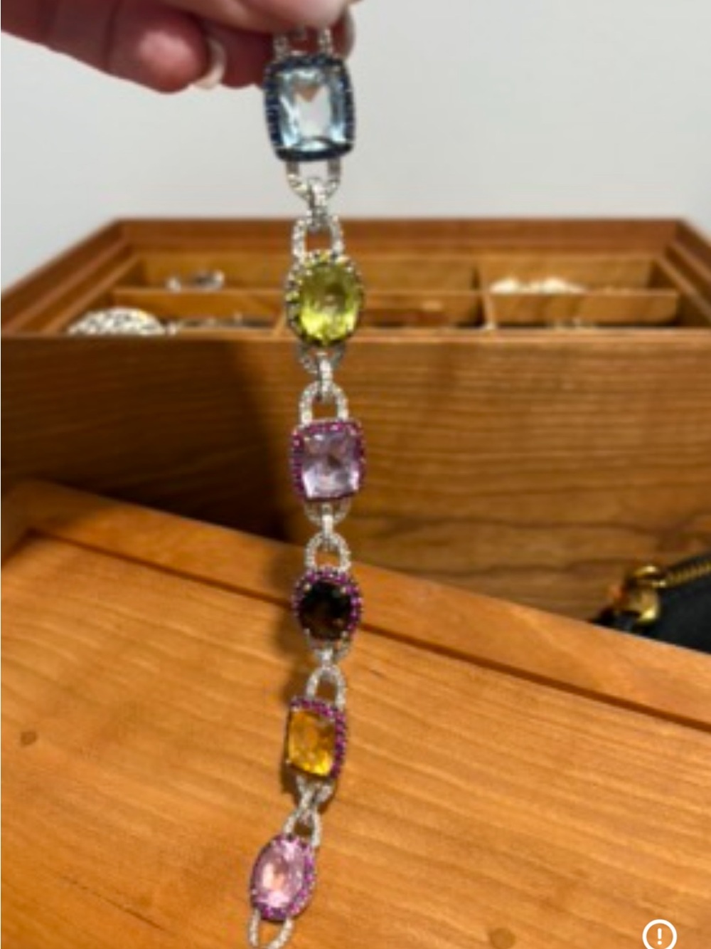 Multicolor diamond and Gem Link Bracelet – Women’s Jewelry